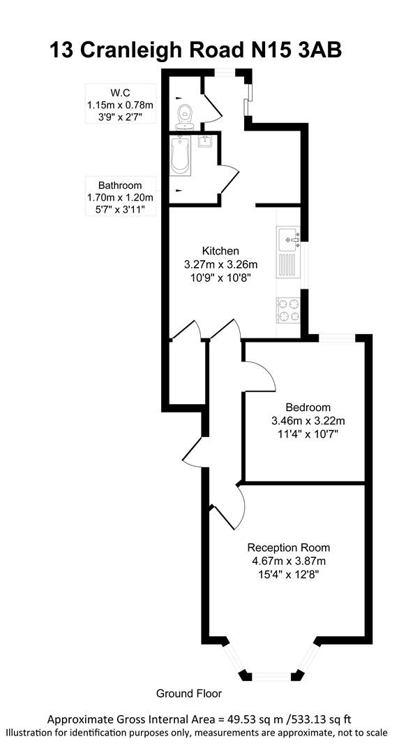1 bedroom Flat for rent in N15